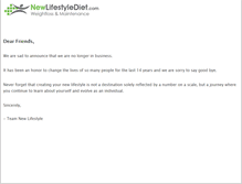 Tablet Screenshot of newlifestylediet.com